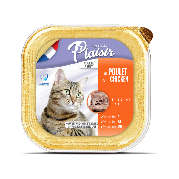 Plaisir cat VANIČKA pro dospělé i kastrované kočky s kuřecím 100 g