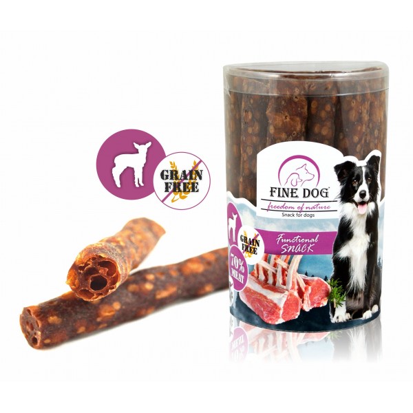 FINE DOG FoN Funkční masová tyčka JEHNĚČÍ 25ks - DÓZA