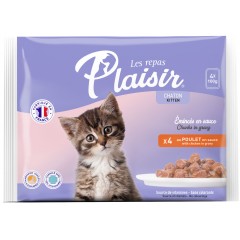 Plaisir cat KAPSA MULTIPACK kitten pro koťata s kuřecím 4x 100g - NEW