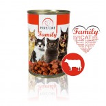 FINE CAT Family konzerva pro KOČKY s HOVĚZÍM 415g - NEW