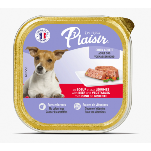 Plaisir dog VANIČKA s hovězím a zeleninou 300 g min.trv. 16.01.2025