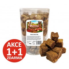 Masov&eacute; pamlsky pro psy - Masov&eacute; kostky 300g 1+1 ZDARMA