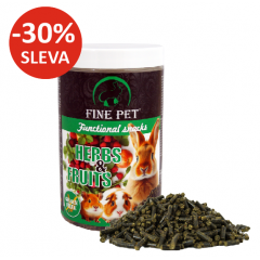 FINE PET Functional snacks HERBS & FRUITS pro hlodavce 280g - D&oacute;za