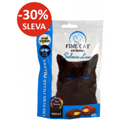 FINE CAT Exclusive Plněn&eacute; pol&scaron;t&aacute;řky pro kočky LOSOS 60g