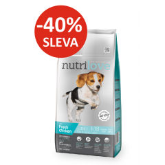 Nutrilove GRANULE pro psy Junior Small & Medium s čerstv&yacute;m kuřec&iacute;m 8kg