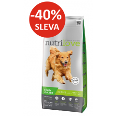 Nutrilove GRANULE pro psy Mature 7+ s čerstv&yacute;m kuřec&iacute;m 3kg