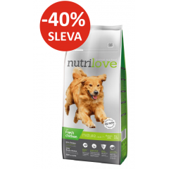 Nutrilove GRANULE pro psy Mature 7+ s čerstv&yacute;m kuřec&iacute;m 12kg