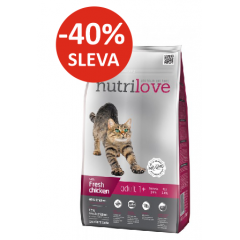 Nutrilove GRANULE pro kočky Adult 1+ s čerstv&yacute;m kuřec&iacute;m 1,5kg
