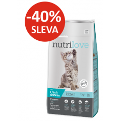 Nutrilove Kitten GRANULE pro koťata s kuřec&iacute;m masem 8kg