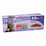 Plaisir cat KAPSA MEGA MULTIPACK pro dospělé i sterilizované kočky 48 x 85g