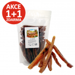 Masové pamlsky pro psy - Kuřecí pásky 500g 1+1 ZDARMA