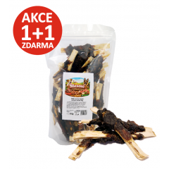 Masov&eacute; pamlsky pro psy - Tresč&iacute; proužky obalen&eacute; kachn&iacute;m masem 500g 1+1 ZDAMRA