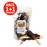 Masové pamlsky pro psy - Tresčí proužky obalené kachním masem 500g 1+1 ZDARMA