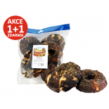 Masové pamlsky pro psy - Donut z hovězí kůže s kachním masem 10ks 1+1 ZDARMA