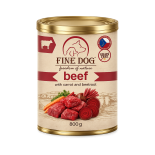 FINE DOG FoN Grain-free konzerva HOVĚZÍ s mrkví a červenou řepou 800g