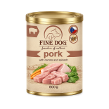 FINE DOG FoN Grain-free konzerva VEPŘOVÉ s mrkví a špenátem 800g