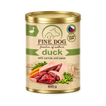 FINE DOG FoN Grain-free konzerva KACHNÍ s mrkví a hráškem 800g