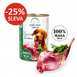 FINE DOG EXCLUSIVE konzerva pro psy ZVĚŘINA 100% MASA 400g
