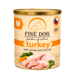 FINE DOG FoN Grain-free konzerva KRŮTÍ s mrkví a brokolicí 800g