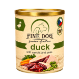 FINE DOG FoN Grain-free konzerva KACHNÍ s mrkví a hráškem 800g